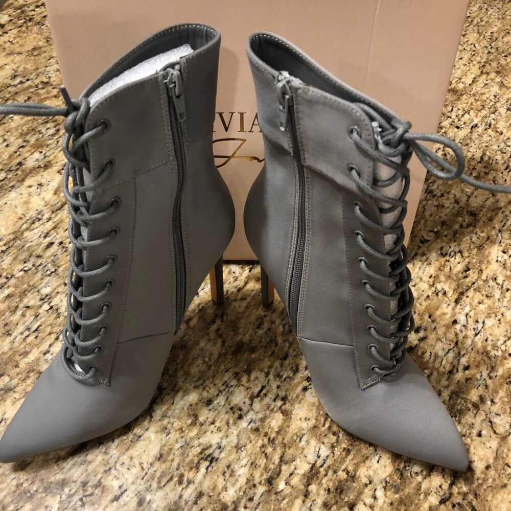 Olivia Ferguson Pointy Toe Corset Lace up Bootie  6014  NWT Boutique - Picture 7 of 13